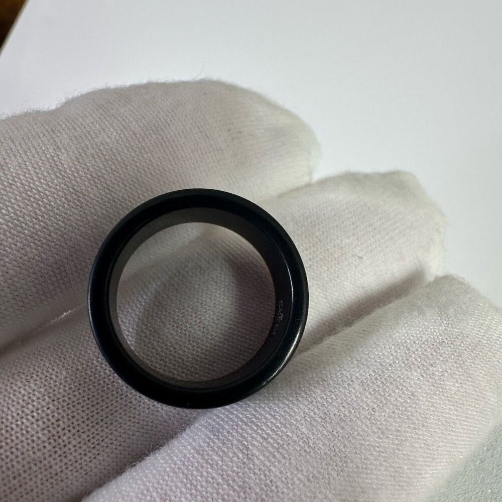 Gucci Icon GG Black Synthetic Corundum‎ Ring Size 5 - Picture 4 of 10